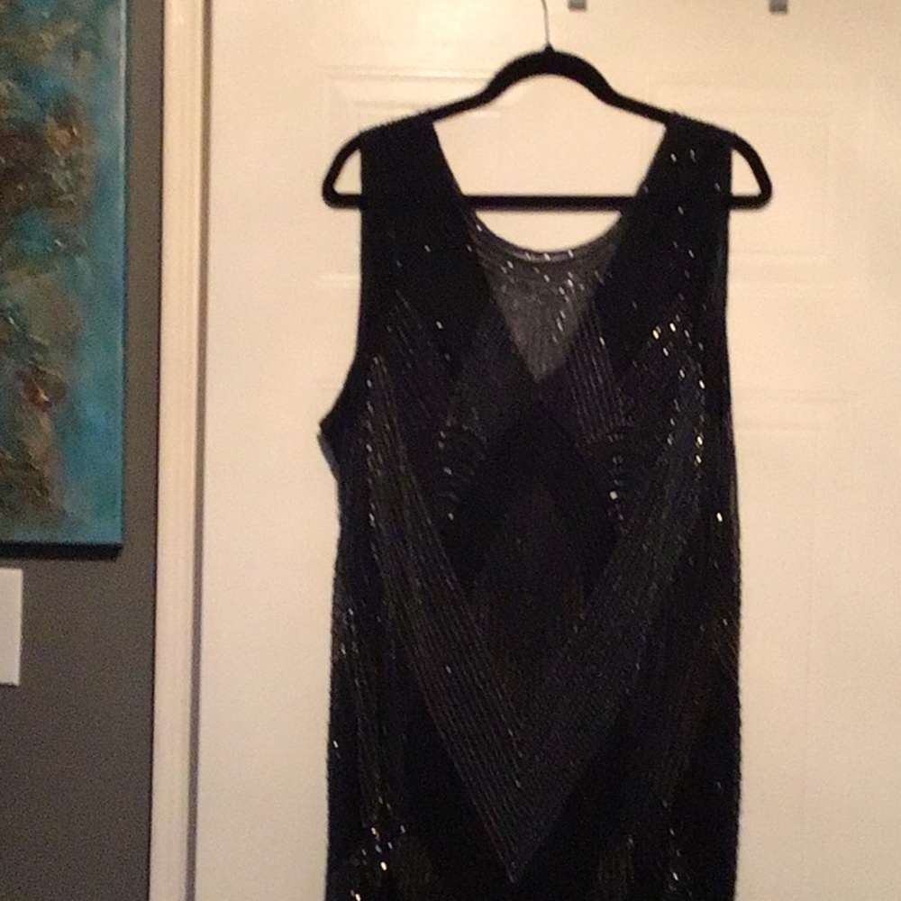 Elegant Black Sleeveless Dress Nordstrom beaded